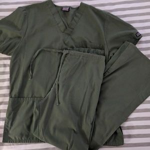 Cherokee Olive Scrub Set